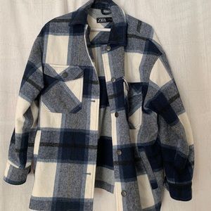 ZARA BLUE PLAID FLANNEL